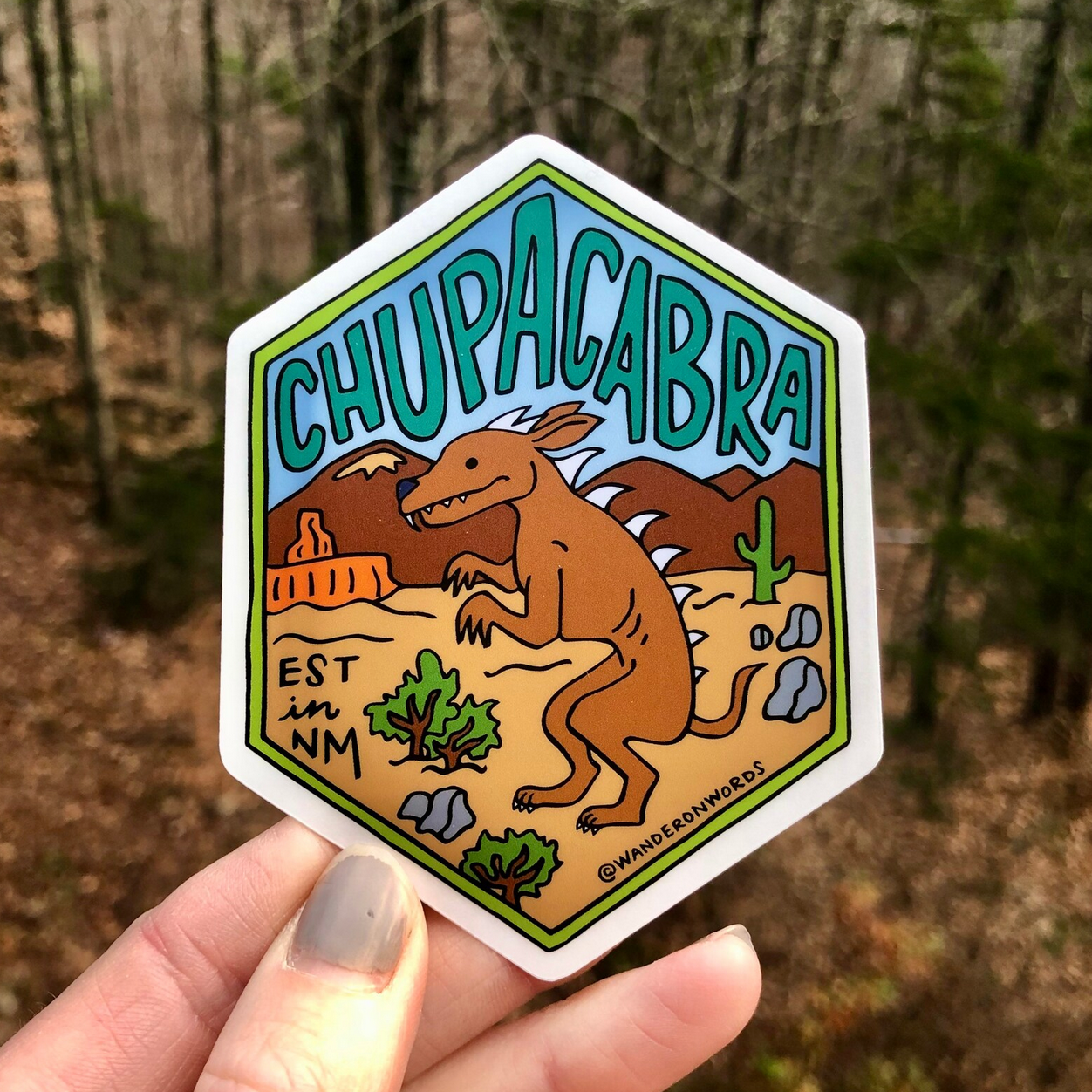 Chupacabra Hand-Drawn Cryptid Sticker