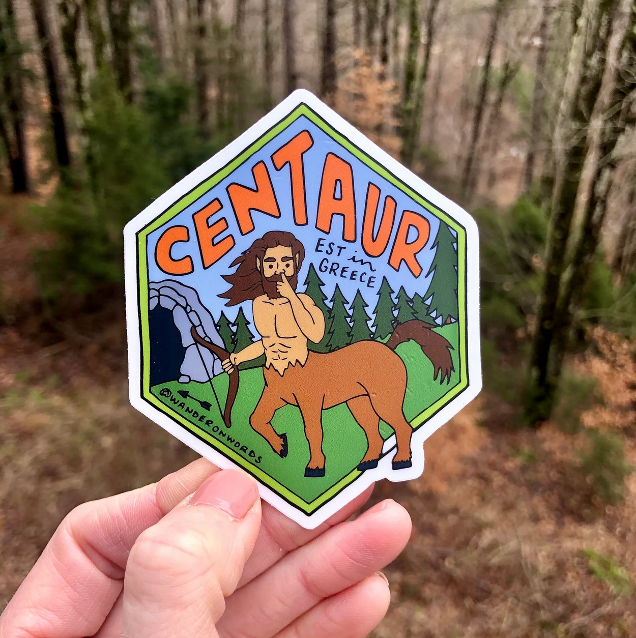 Centaur Hand-Drawn Cryptid Sticker