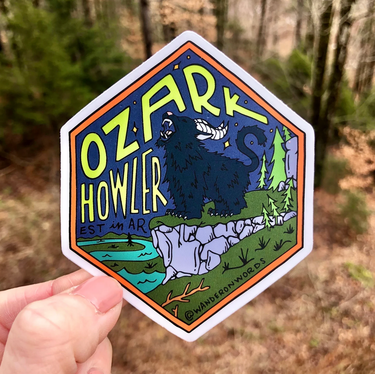 Ozark Howler Hand-Drawn Cryptid Sticker