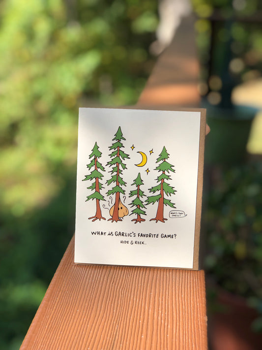 Garlic Game Illustrated Pun Card