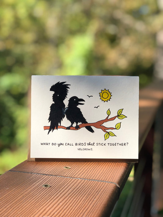 Velcrows Illustrated Bird Pun Card