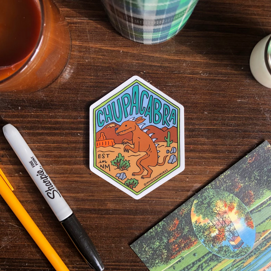 Chupacabra Hand-Drawn Cryptid Sticker