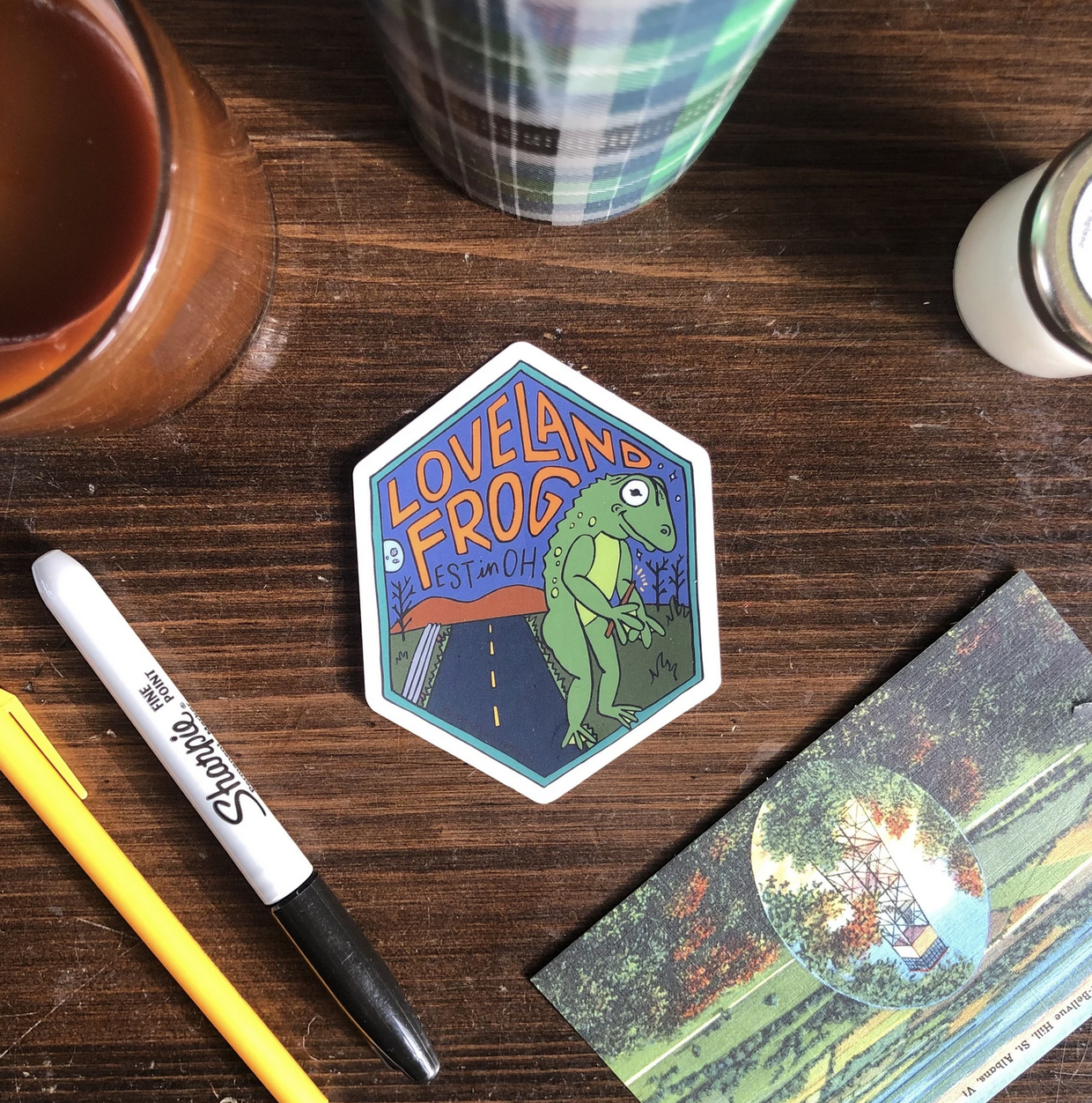 Loveland Frog Hand-Drawn Cryptid Sticker