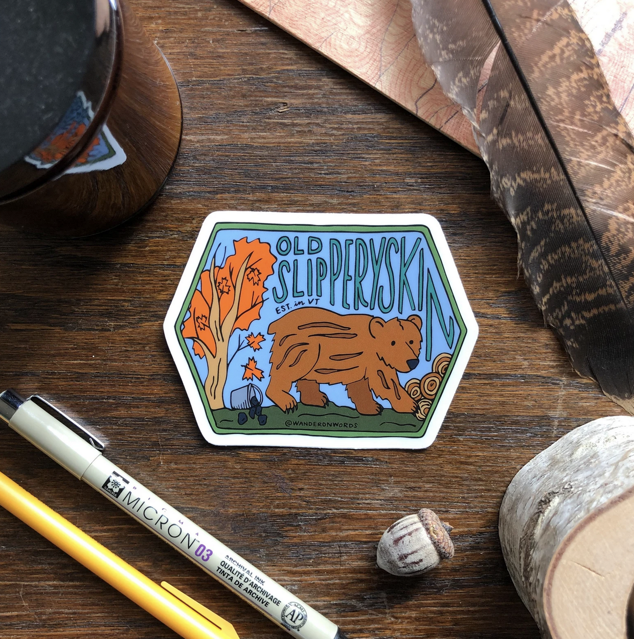 Old Slipperyskin Hand-Drawn Cryptid Sticker