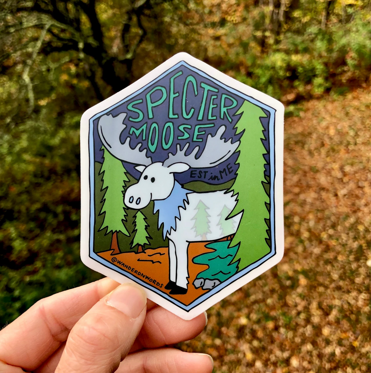 Specter Moose Hand-Drawn Cryptid Sticker