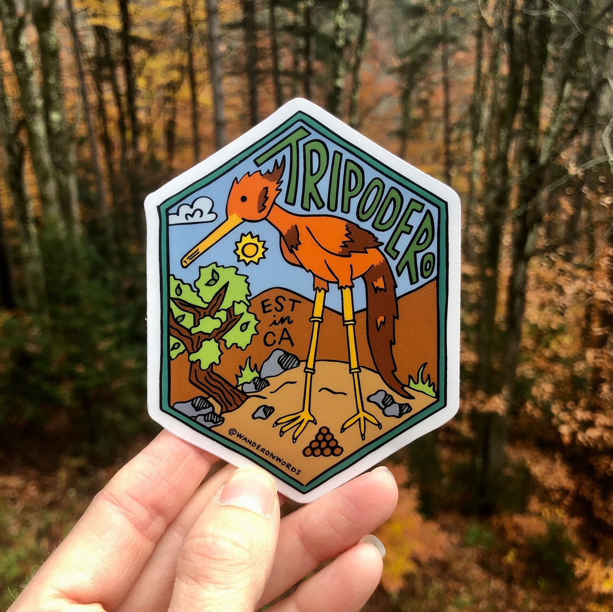 Tripodero Hand-Drawn Cryptid Sticker