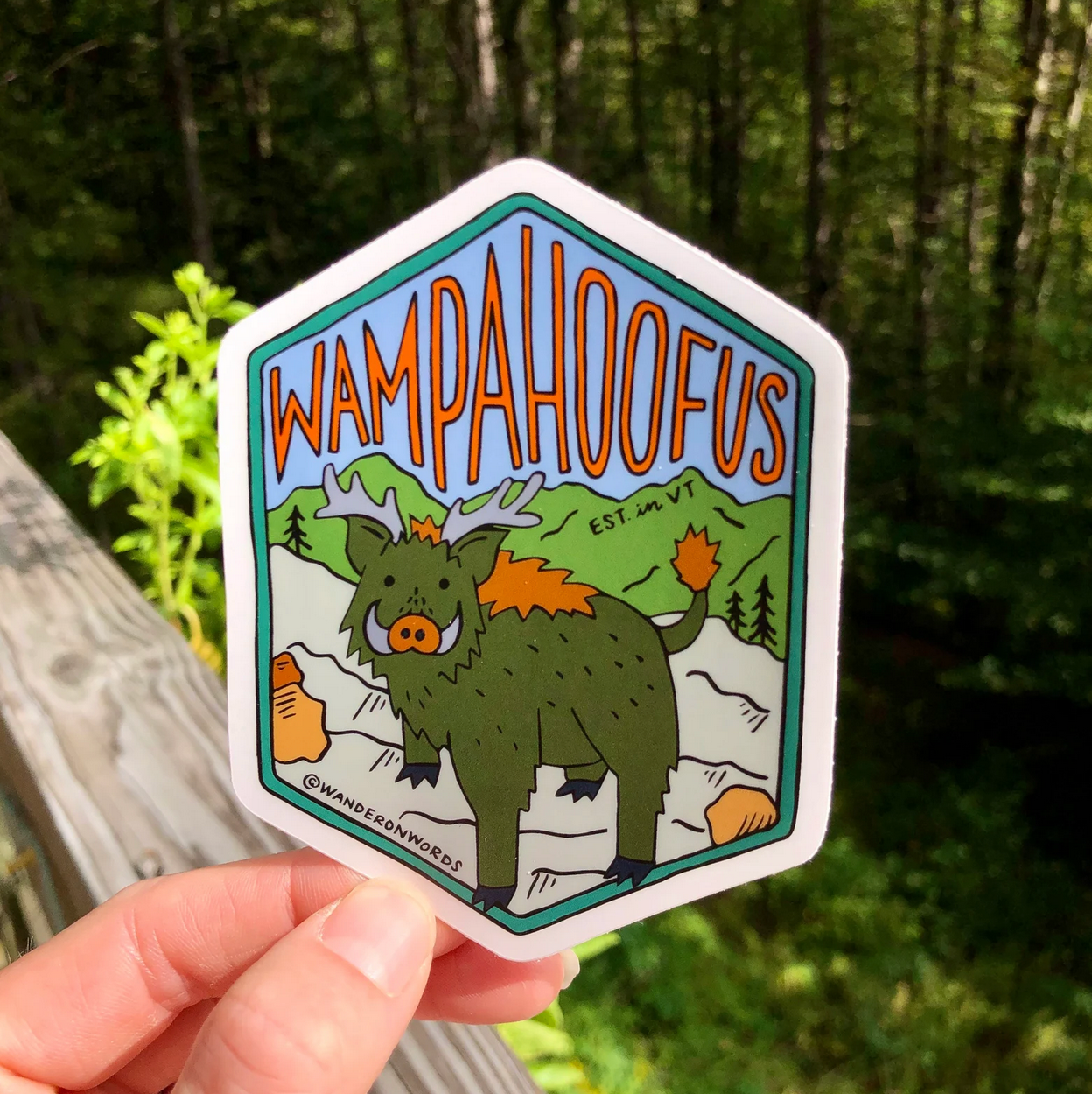 Wampahoofus Hand-Drawn Cryptid Sticker