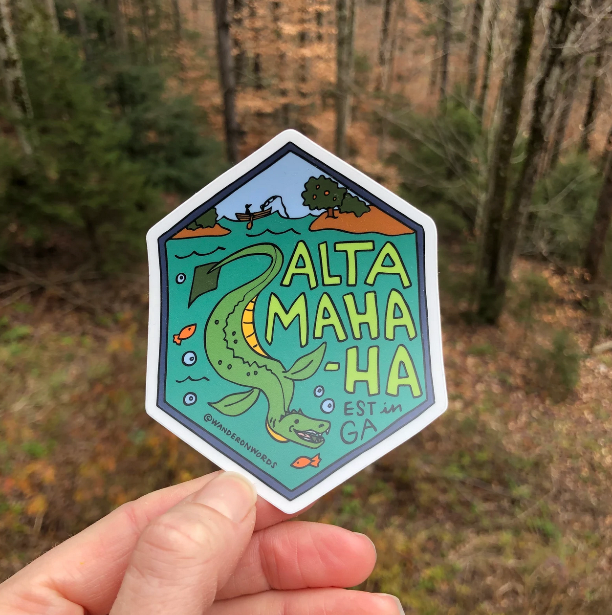 Altamahaha Hand-Drawn Cryptid Sticker