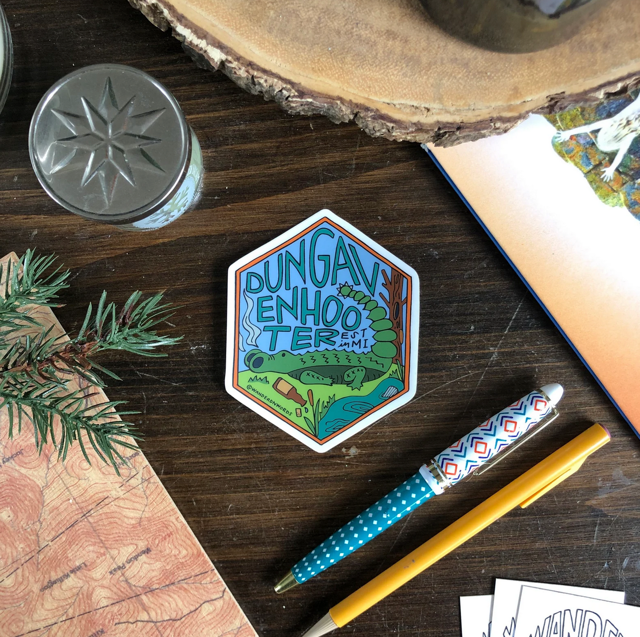 Dungavenhooter Hand-Drawn Cryptid Sticker