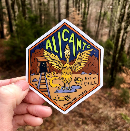 Alicanto Hand-Drawn Cryptid Sticker