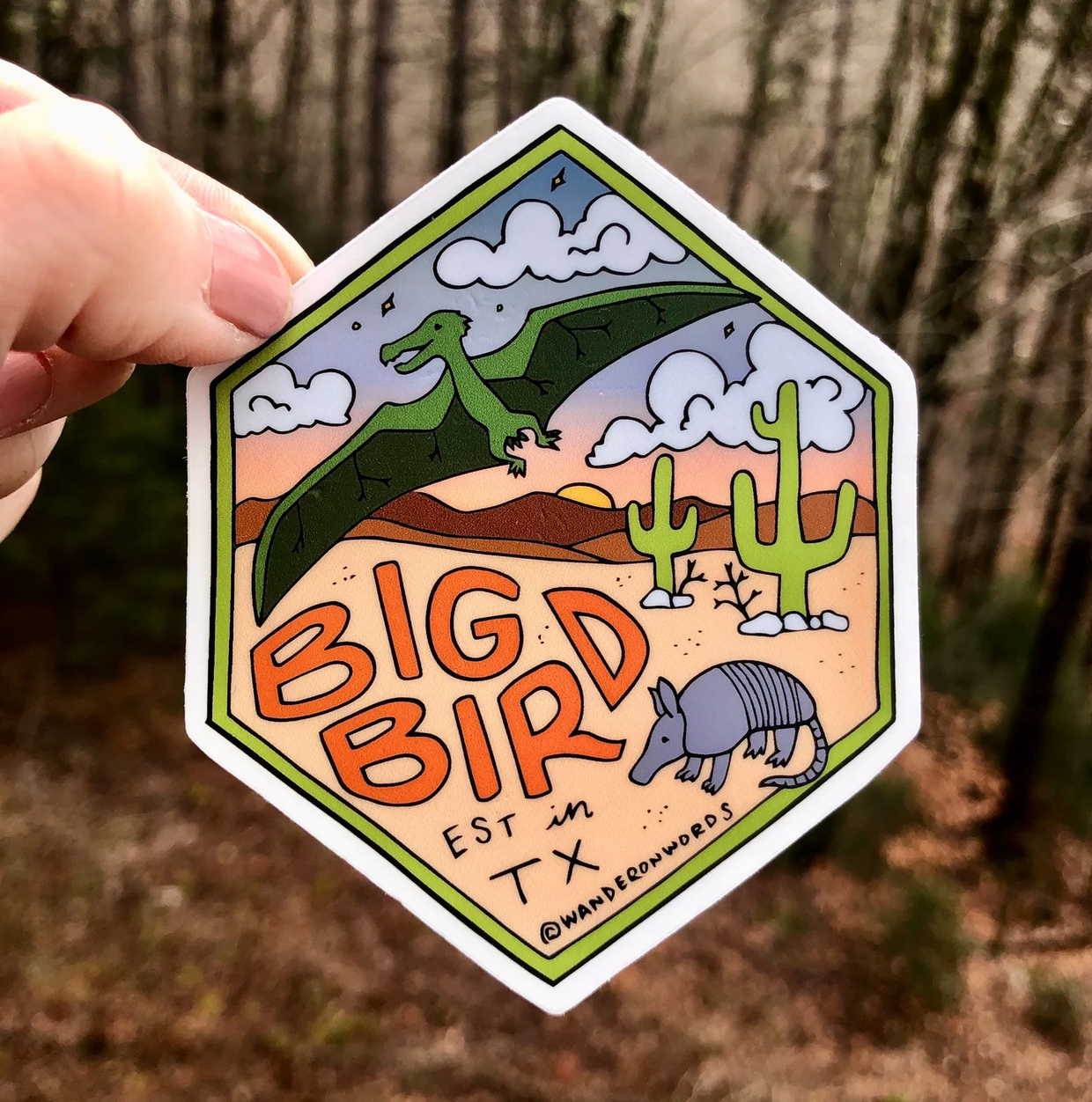 Big Bird Hand-Drawn Cryptid Sticker