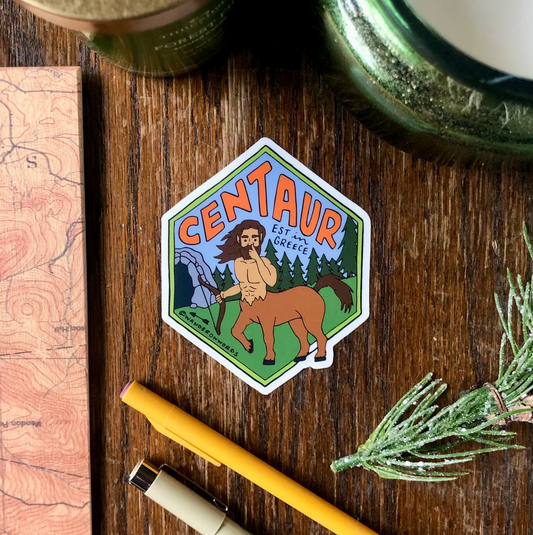 Centaur Hand-Drawn Cryptid Sticker