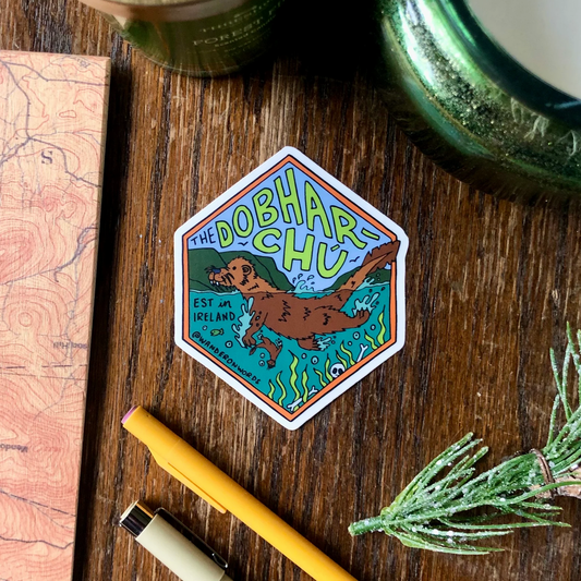 Dobhar Chu Hand-Drawn Cryptid Sticker