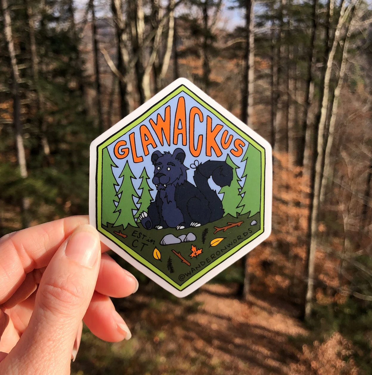 Glawackus Hand-Drawn Cryptid Sticker