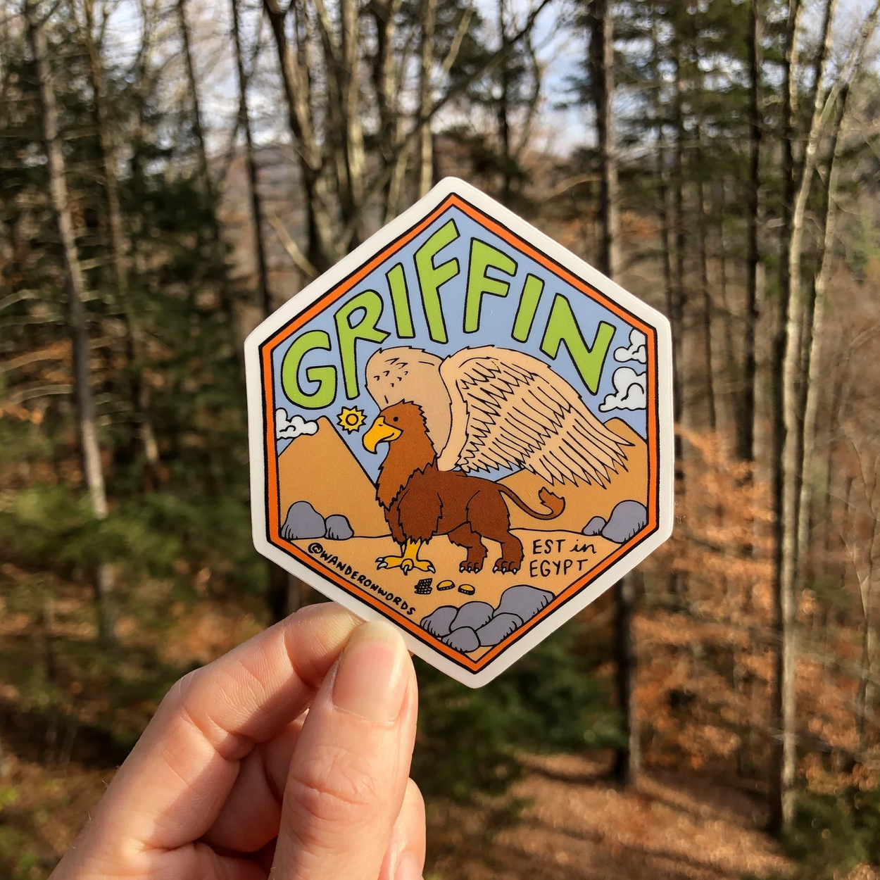 Griffin Hand-Drawn Cryptid Sticker