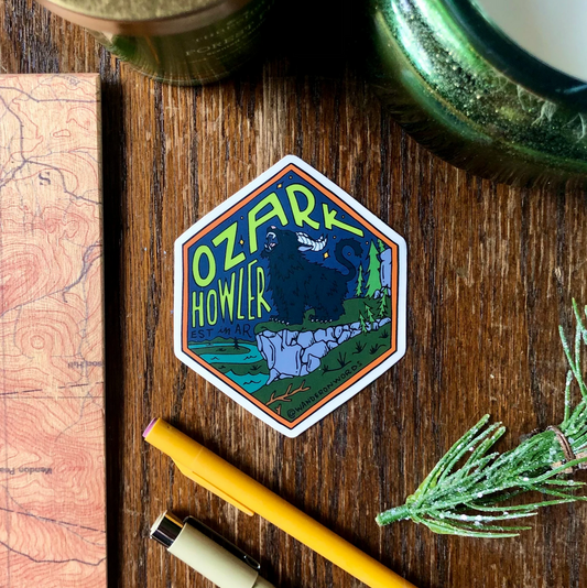 Ozark Howler Hand-Drawn Cryptid Sticker