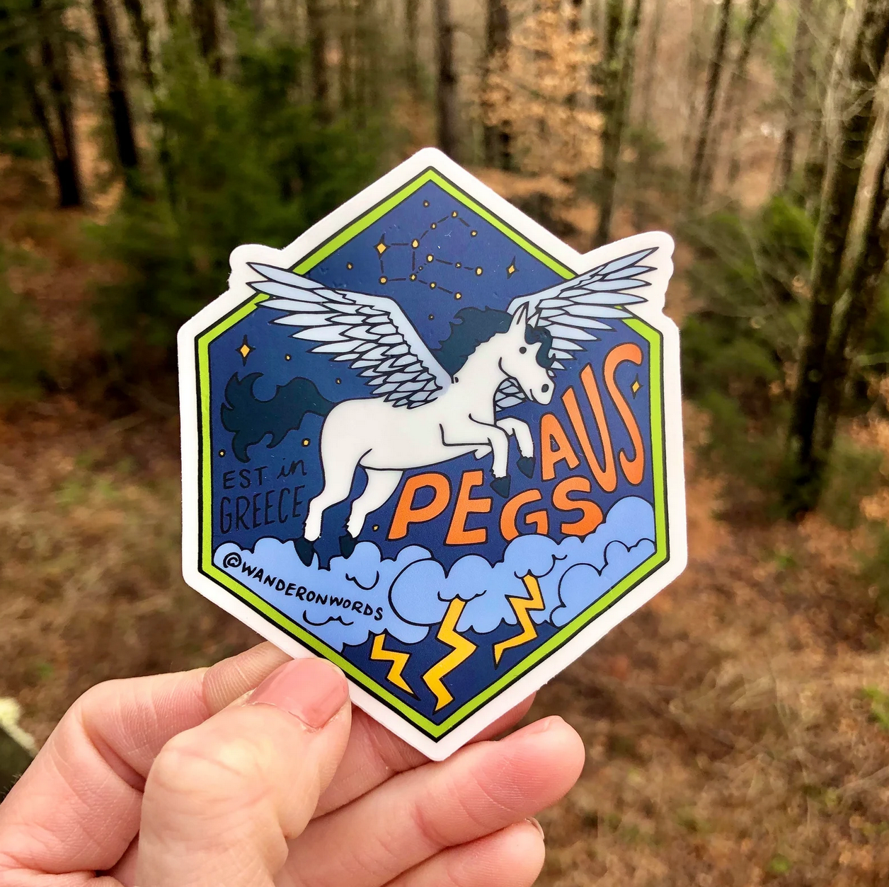 Pegasus Hand-Drawn Cryptid Sticker