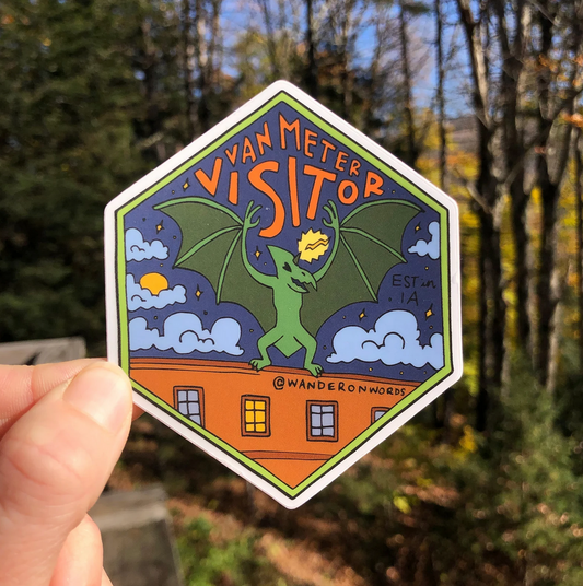 Van Meter Visitor Hand-Drawn Cryptid Sticker