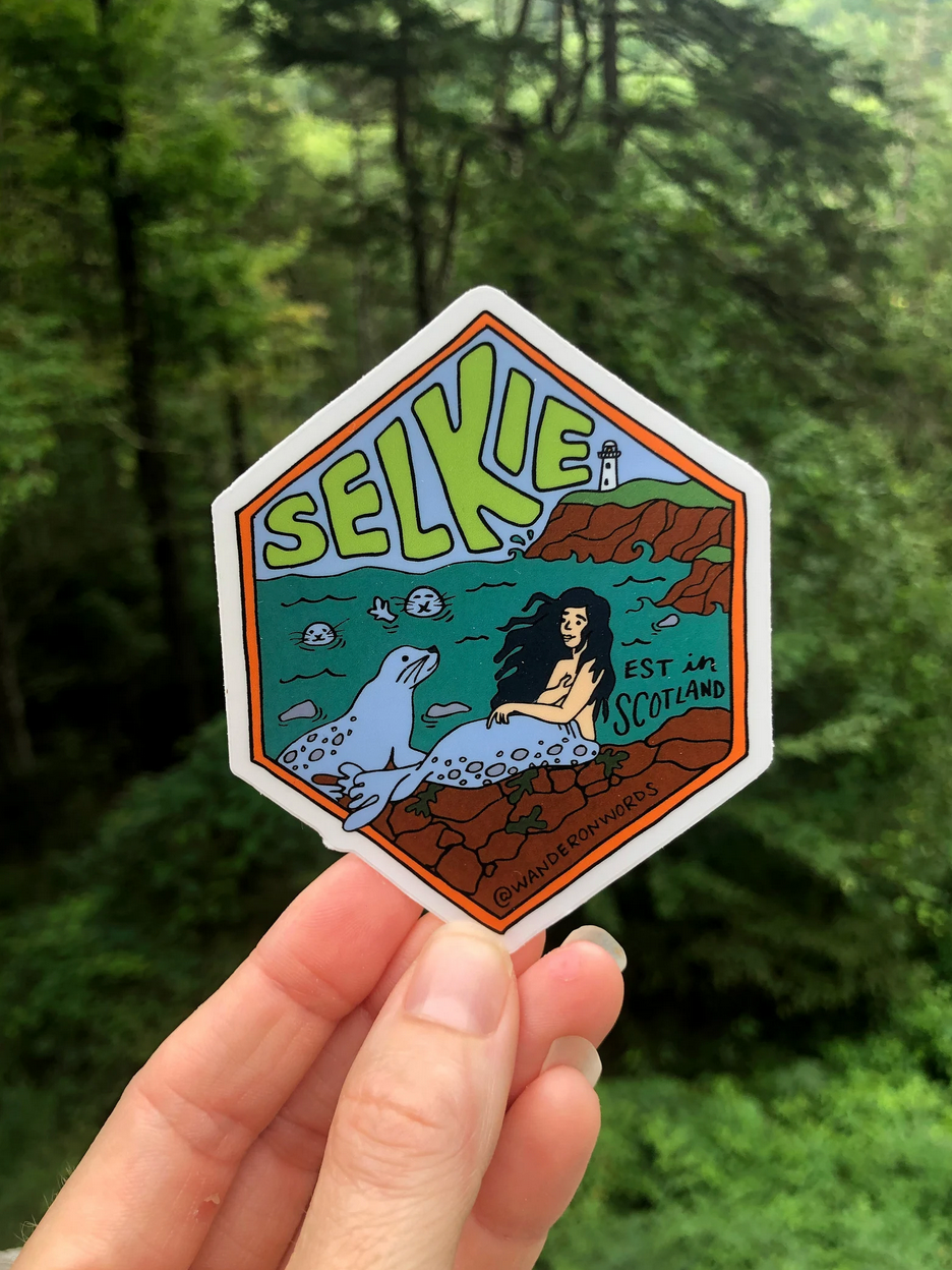 Selkie Hand-Drawn Cryptid Sticker