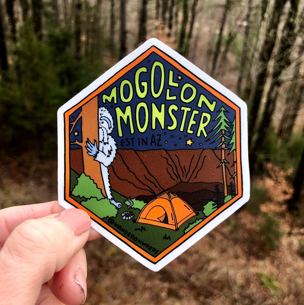 Mogollon Monster Hand-Drawn Cryptid Sticker