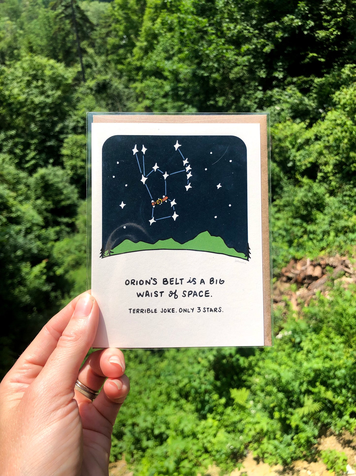 Waist of Space Pun Card